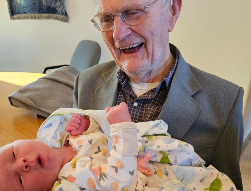 Oldest Member, Dirk, with Youngest Member Rahab
